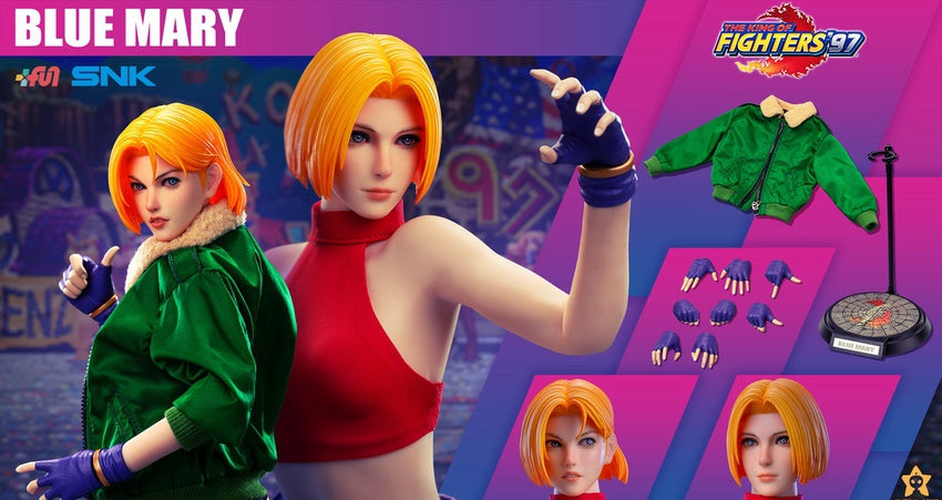 Tunshi Studio - The King Of Fighters'97 - Blue Mary Action Figure 1/6 (OPEN BOX)