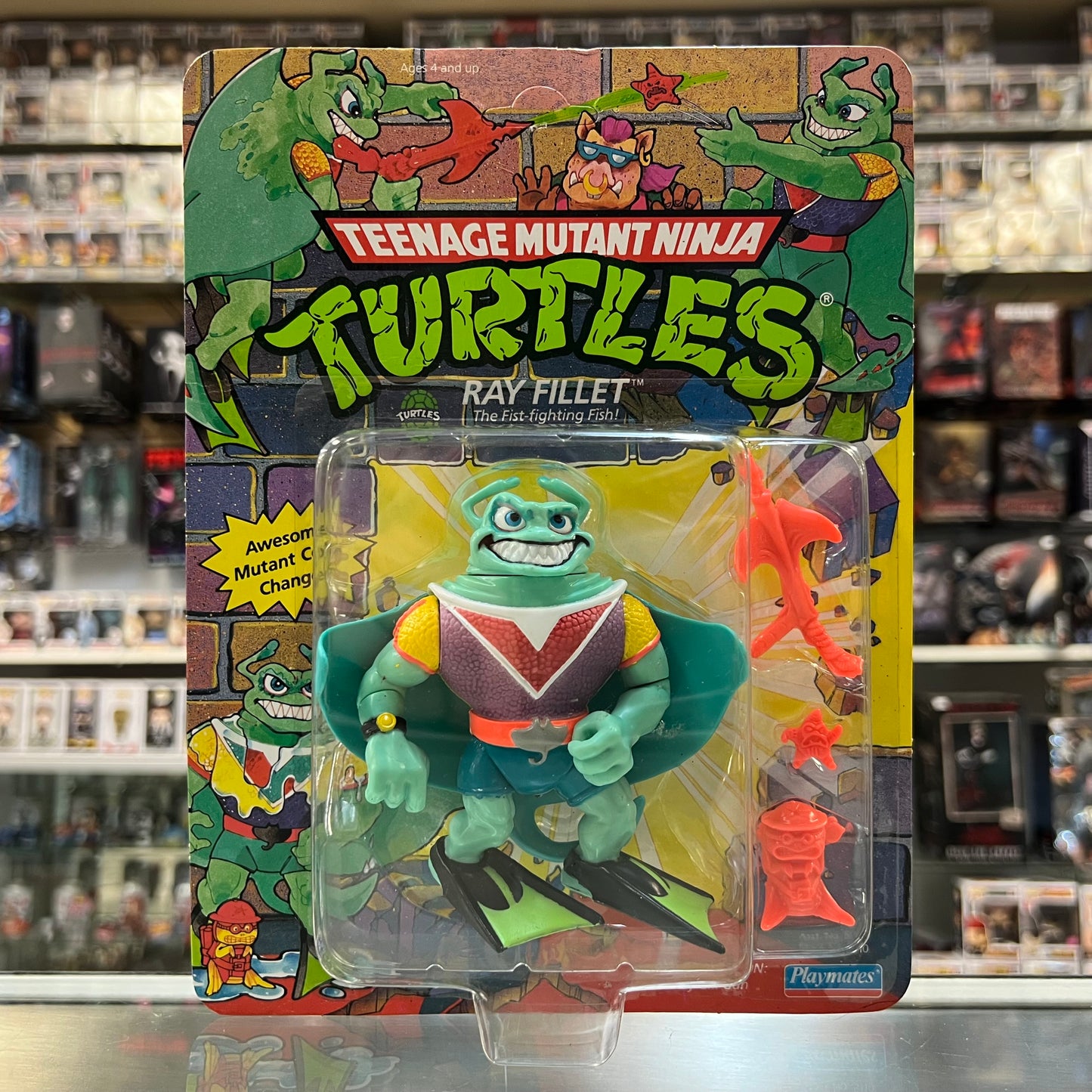 Teenage Mutant Ninja Turtles - Ray Fillet - Action Figure - In box - (1990)