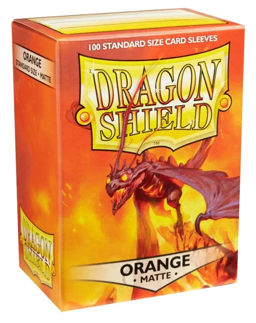 Dragon Shield Matte Sleeves - Orange (100-Pack) - Dragon Shield Card Sleeves - Standard Size