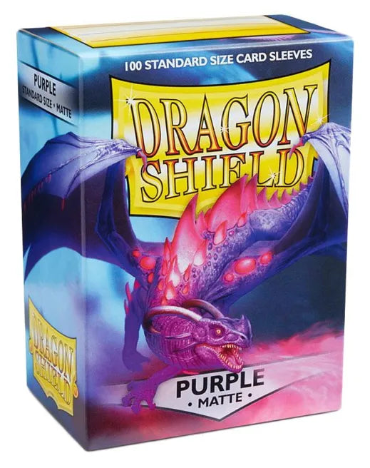 Dragon Shield Matte Sleeves - Purple (100-Pack) - Dragon Shield Card Sleeves - Standard Size