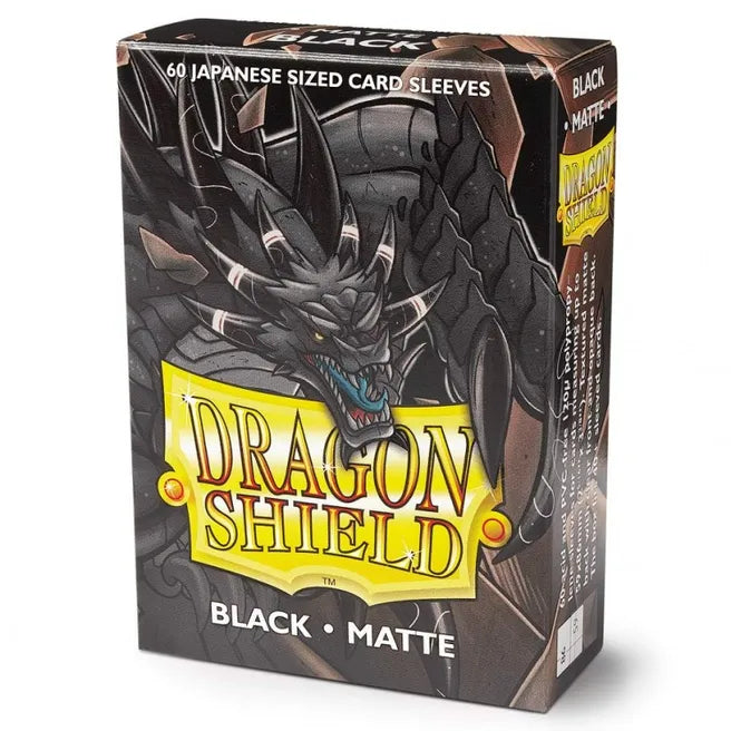 Dragon Shield Matte Japanese Sleeves - Black (60-Pack) - Dragon Shield Card Sleeves