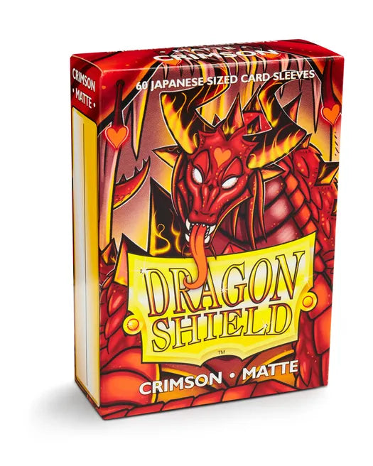 Dragon Shield Matte Japanese Sleeves - Crimson (60-Pack) - Dragon Shield Card Sleeves