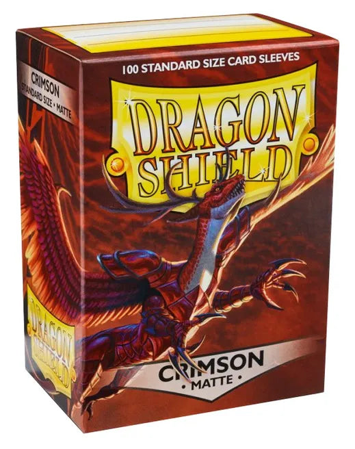 Dragon Shield Matte Sleeves - Crimson (100-Pack) - Dragon Shield Card Sleeves - Standard Size