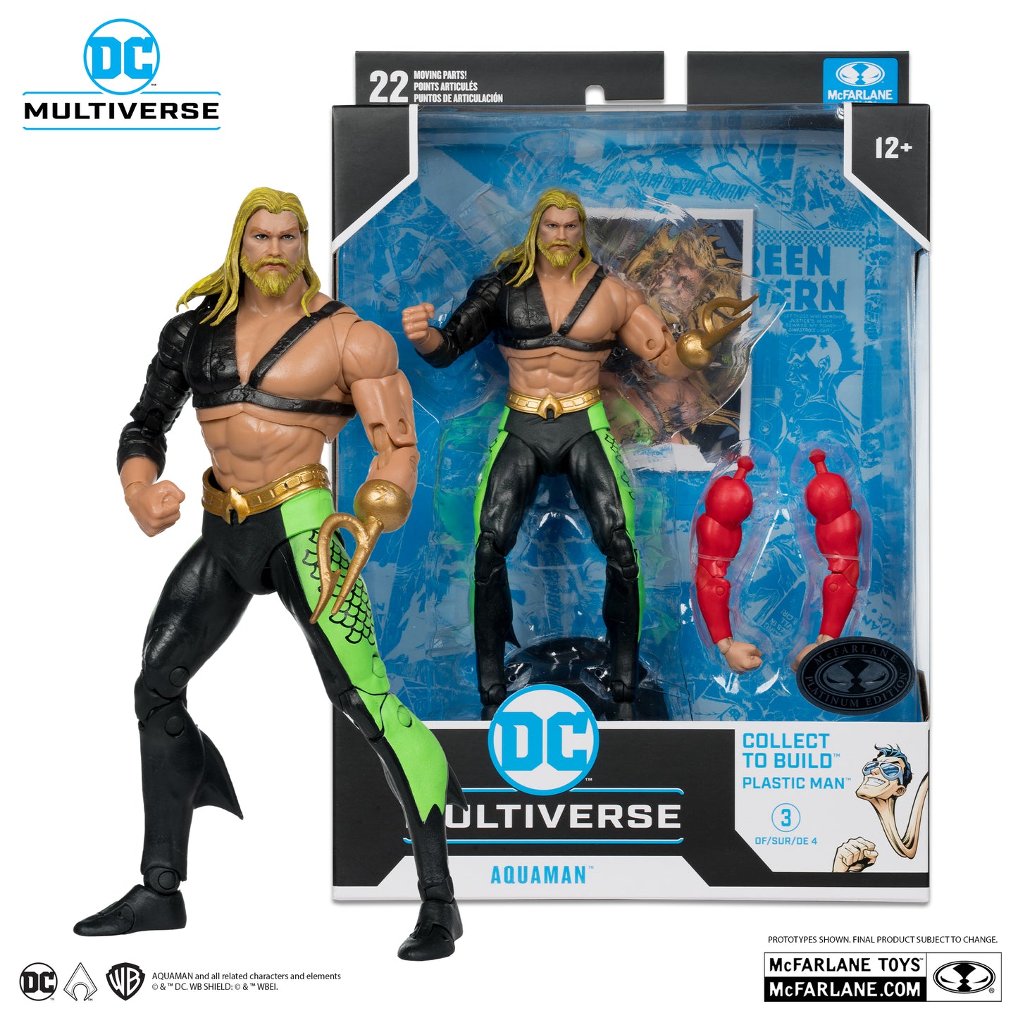 McFarlane Toys DC Multiverse - Aquaman (JLA) Plastic Man Collect to Build - (Platinum Edition)