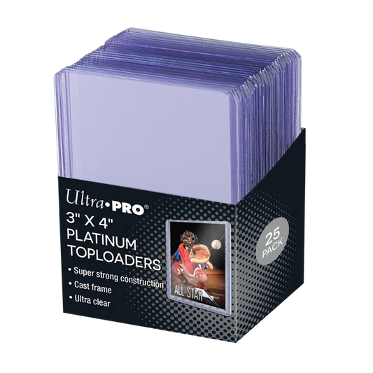 Ultra Pro 3" x 4" Ultra Clear Platinum Toploaders (25ct)