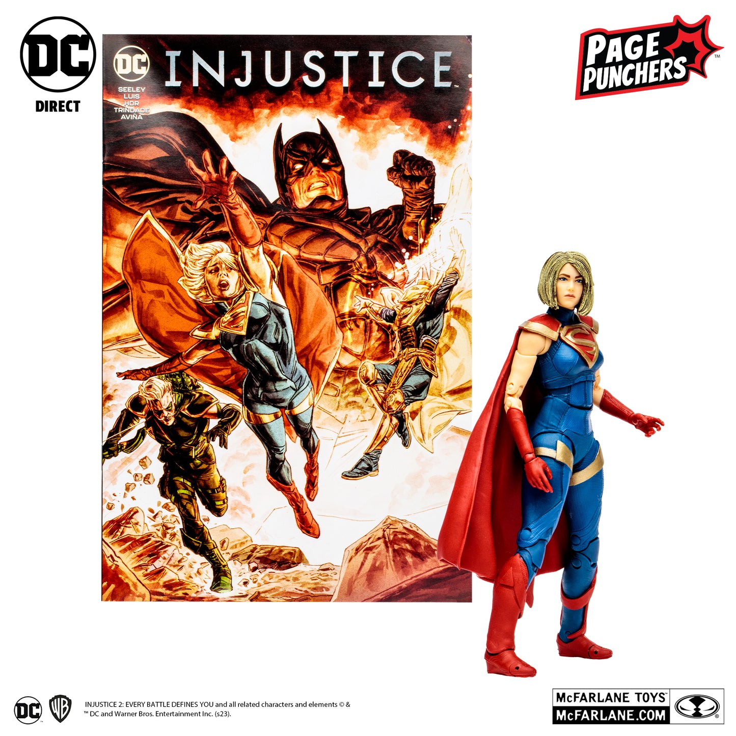 McFarlane Toys DC Direct -Supergirl 7" Figure with Comic (Injustice 2)