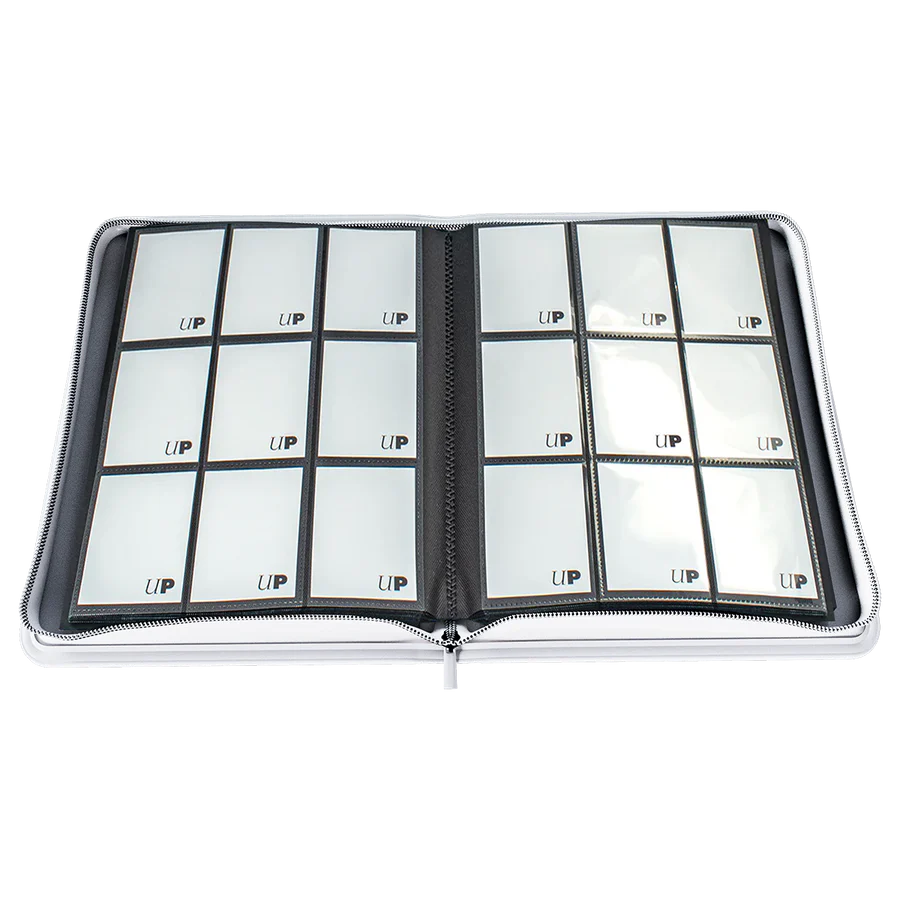 Vivid 9-Pocket Zippered PRO-Binder: White