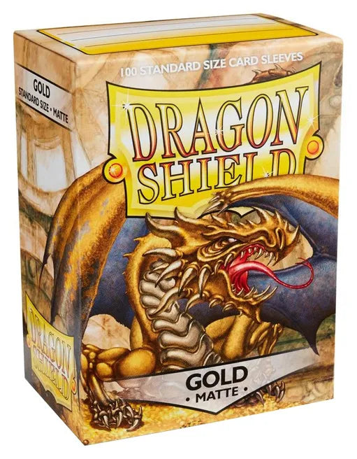 Dragon Shield Matte Sleeves - Gold (100-Pack) - Dragon Shield Card Sleeves