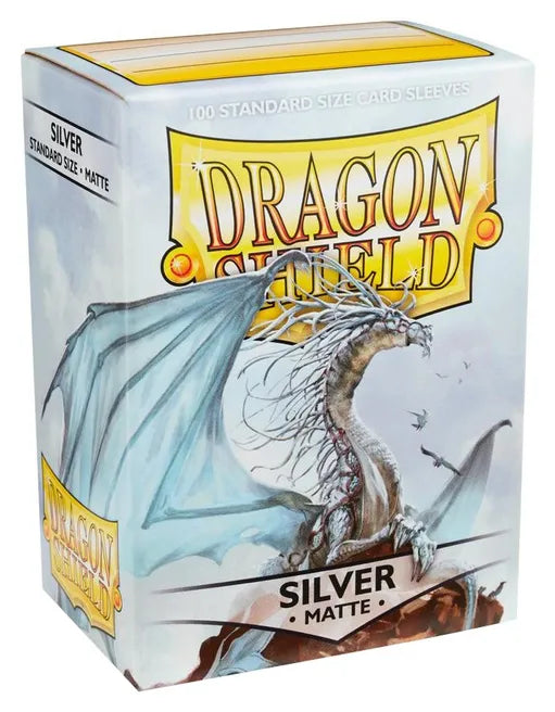 Dragon Shield Matte Sleeves - Silver (100-Pack) - Dragon Shield Card Sleeves - Standard Size