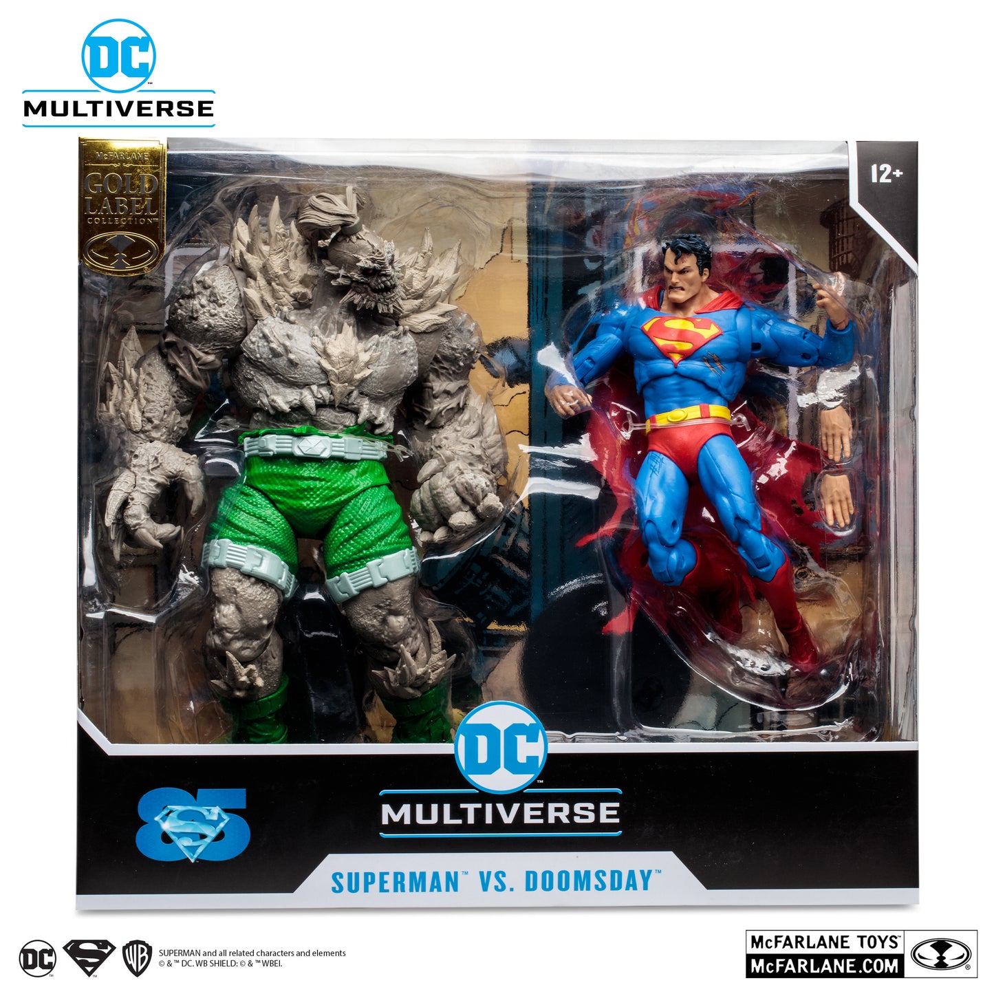 McFarlane Toys - DC Multiverse - Superman vs Doomsday (Gold Label) 2-Pack
