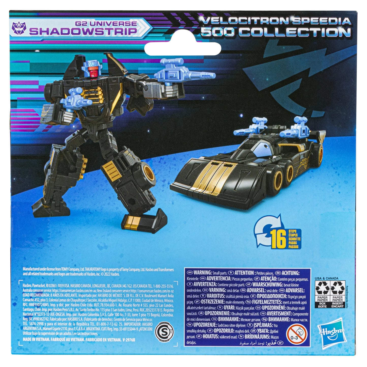 Transformers Legacy Velocitron Speedia 500 Collection - G2 Universe Shadowstrip - Deluxe Class - Action figures