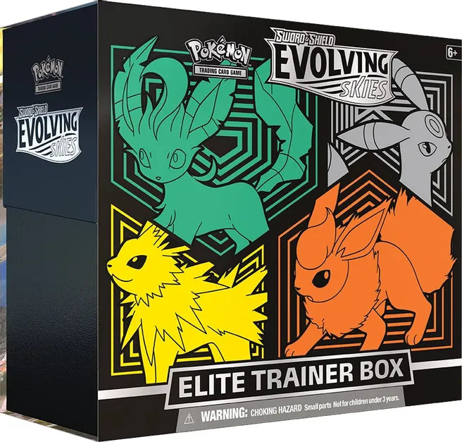 Pokémon - Evolving Skies Elite Trainer Box [Glaceon/Vaporeon/Sylveon/Espeon] [Flareon/Jolteon/Umbreon/Leafeon] - SWSH07: Evolving Skies (SWSH07)