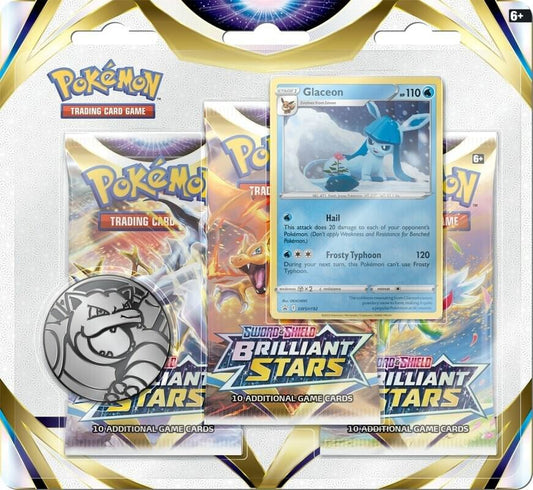 Pokémon TCG: Brilliant Stars 3 Pack Blister [Glaceon] - SWSH09: Brilliant Stars (SWSH09)