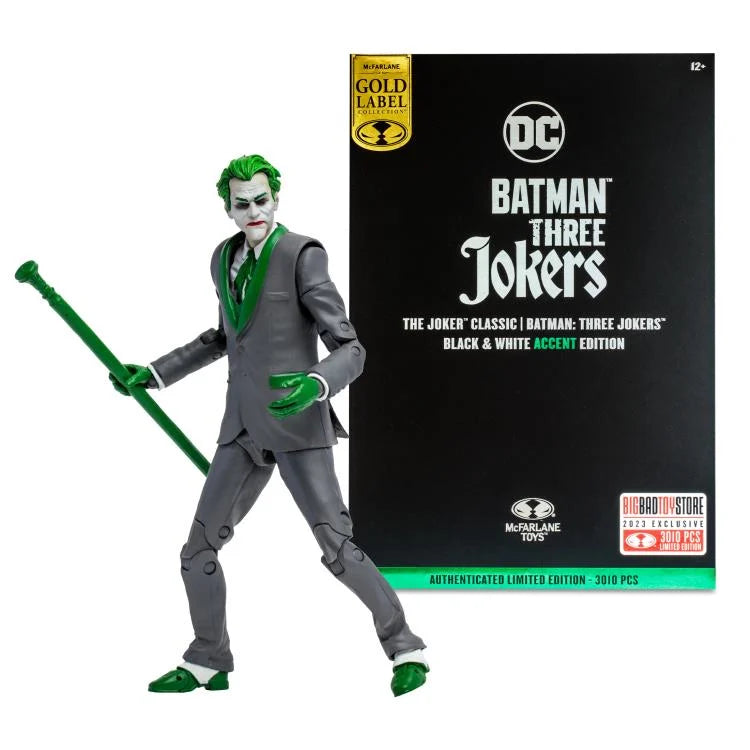 McFarlane Toys - DC Multiverse - Batman: Three Jokers - The Joker (The Criminal) BBTS Exclusive Limited Black & White Accent Edition Action Figure