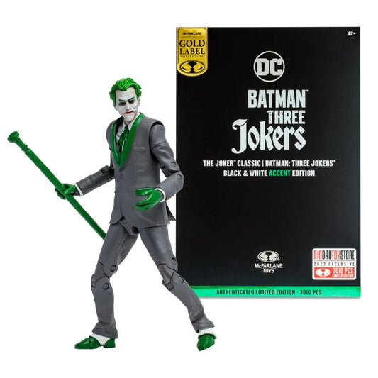 McFarlane Toys - DC Multiverse - Batman: Three Jokers - The Joker (The Criminal) BBTS Exclusive Limited Black & White Accent Edition Action Figure