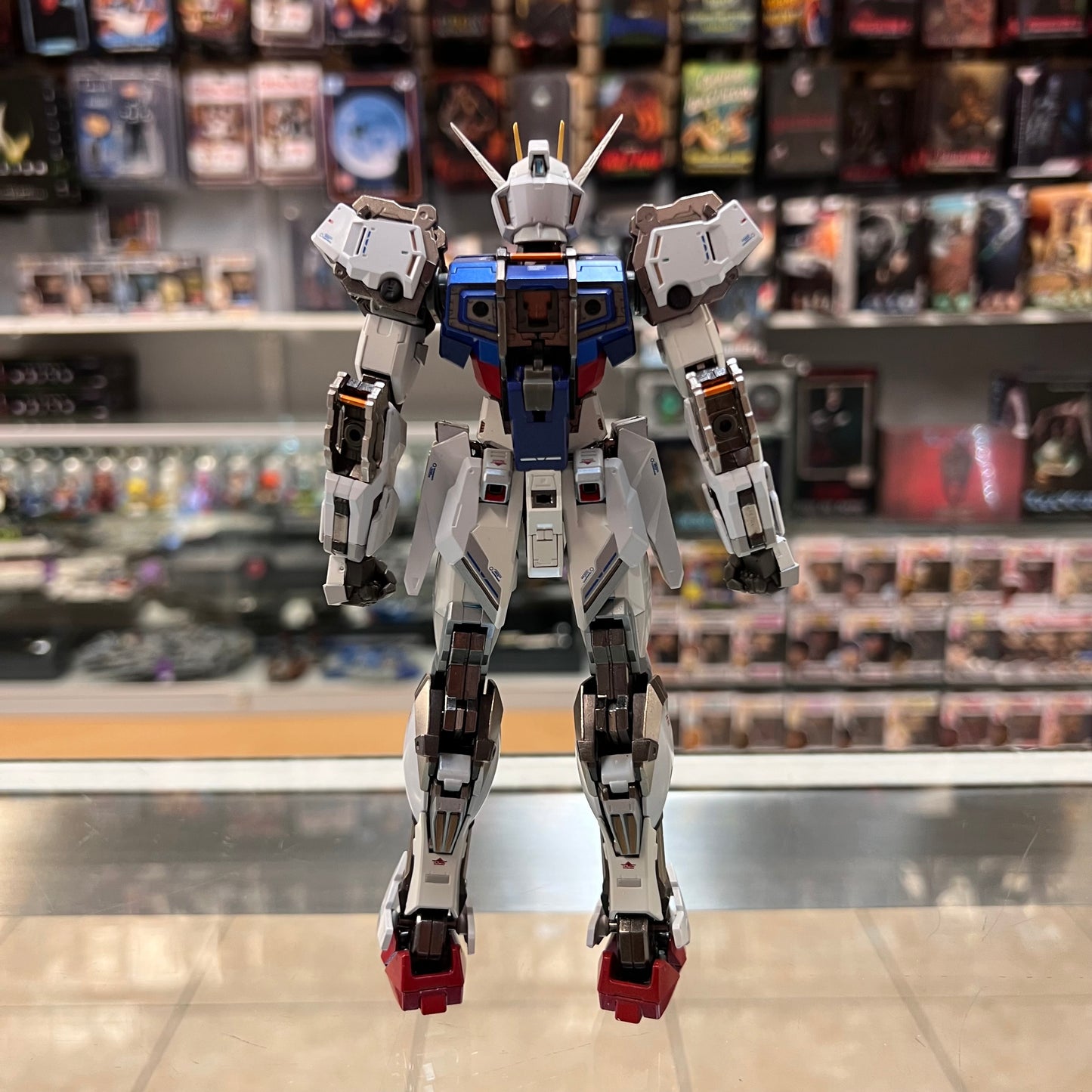 Bandai Metal Build Gundam SEED Aile Strike Gundam Figure (OPEN BOX)