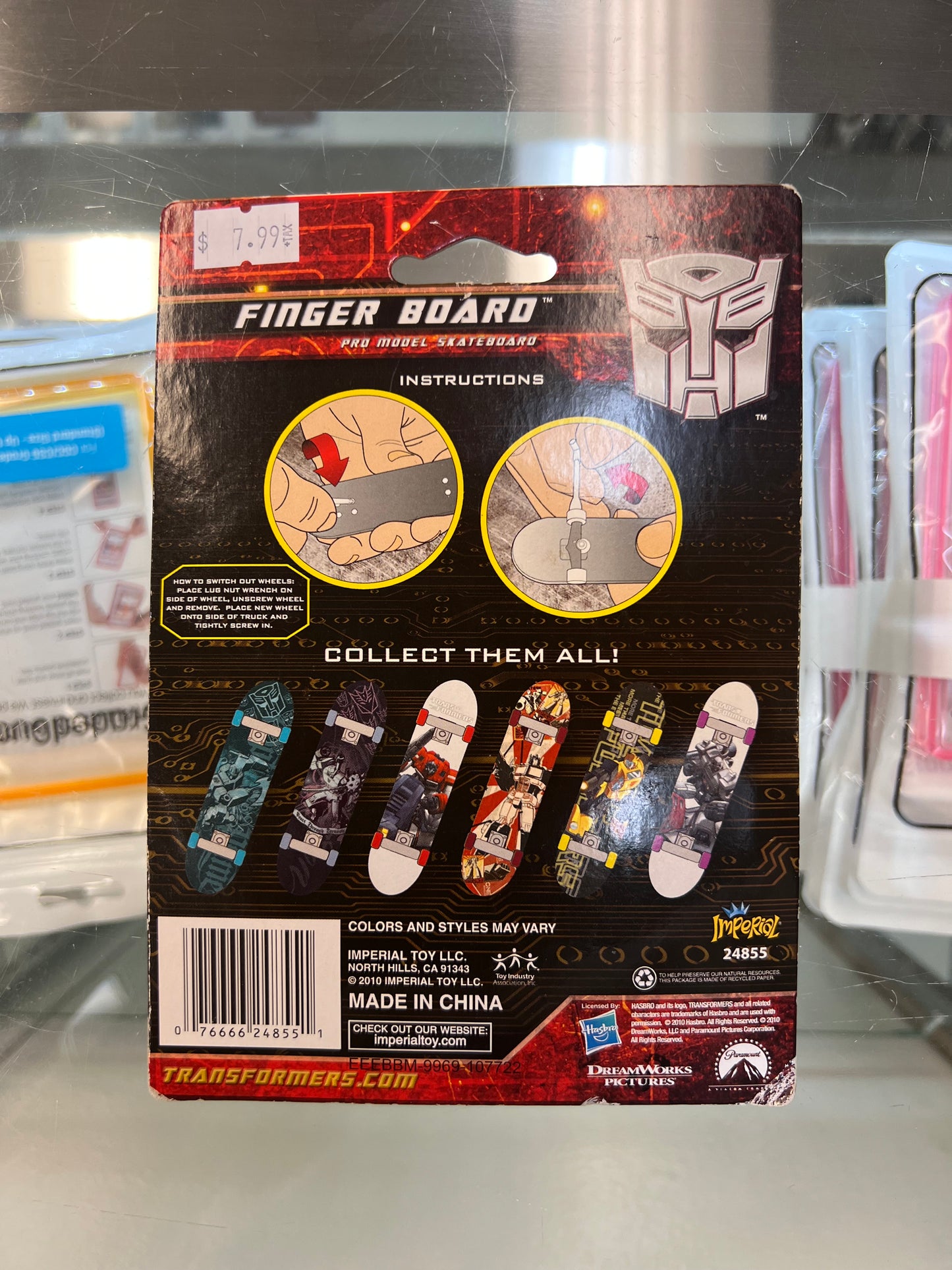 Transformers Optimus Prime Fingerboard - Imperial Toy #24855 SEE PHOTO