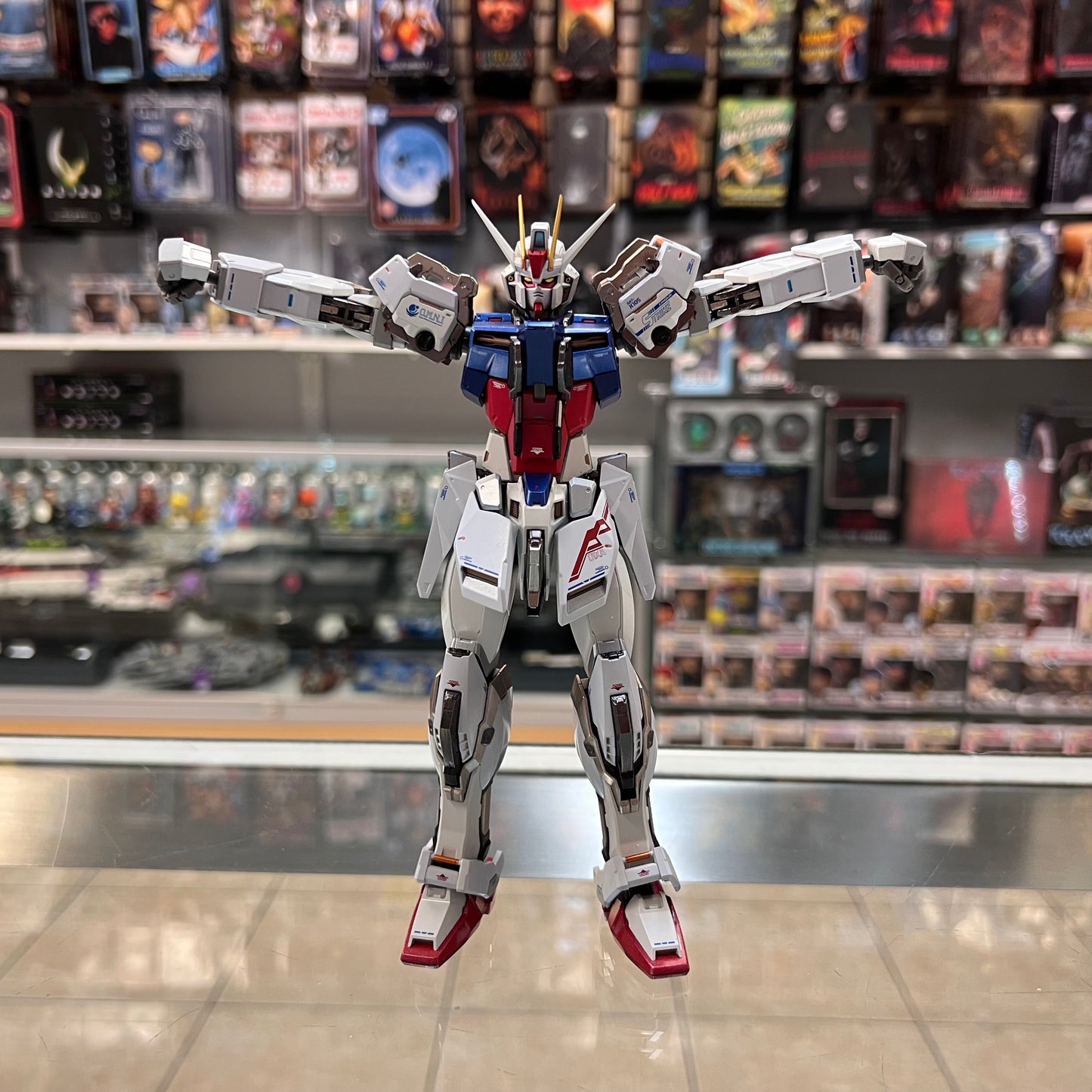 Bandai Metal Build Gundam SEED Aile Strike Gundam Figure (OPEN BOX)