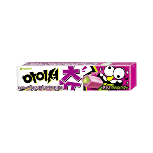 Orion Super Sour Chew Grape & Shine Muscat Flavor 48g