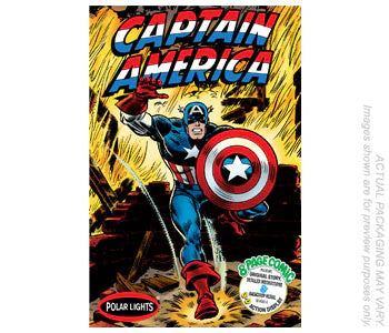 Polar Lights - Captain America Comic Book Scene Plastic Model Kit - 856 1:8 Scale