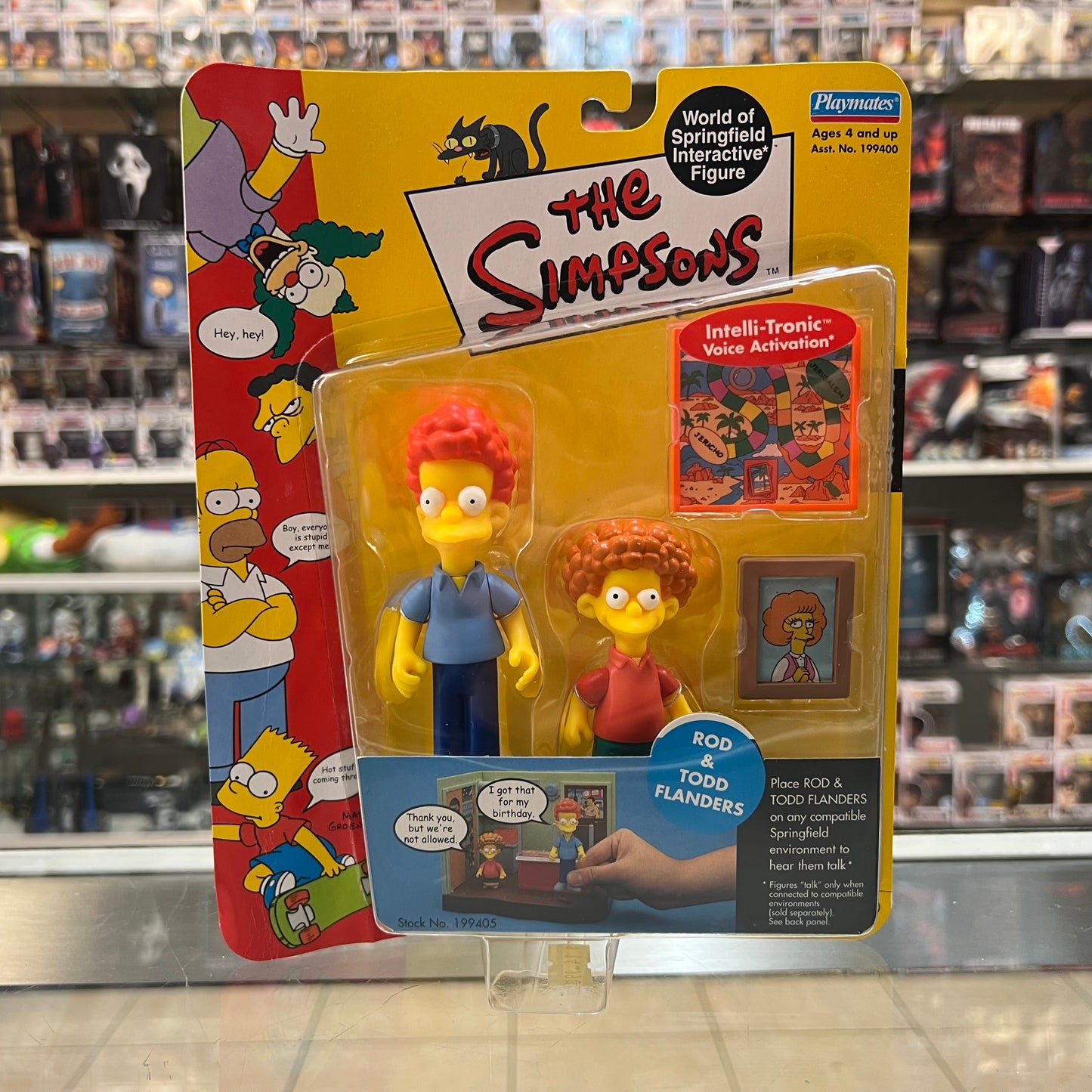 Playmates - The Simpsons World of Springfield - Rod & Todd Flanders - Interactive Figures - 2002 - Series #9