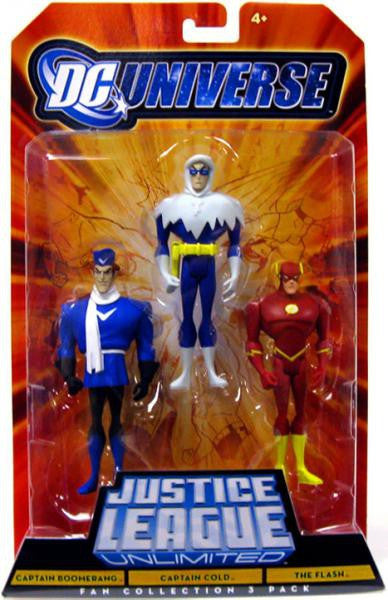 DC Universe Justice League Unlimited - Captain Boomerang, Captain Cold, The Flash (3pk)