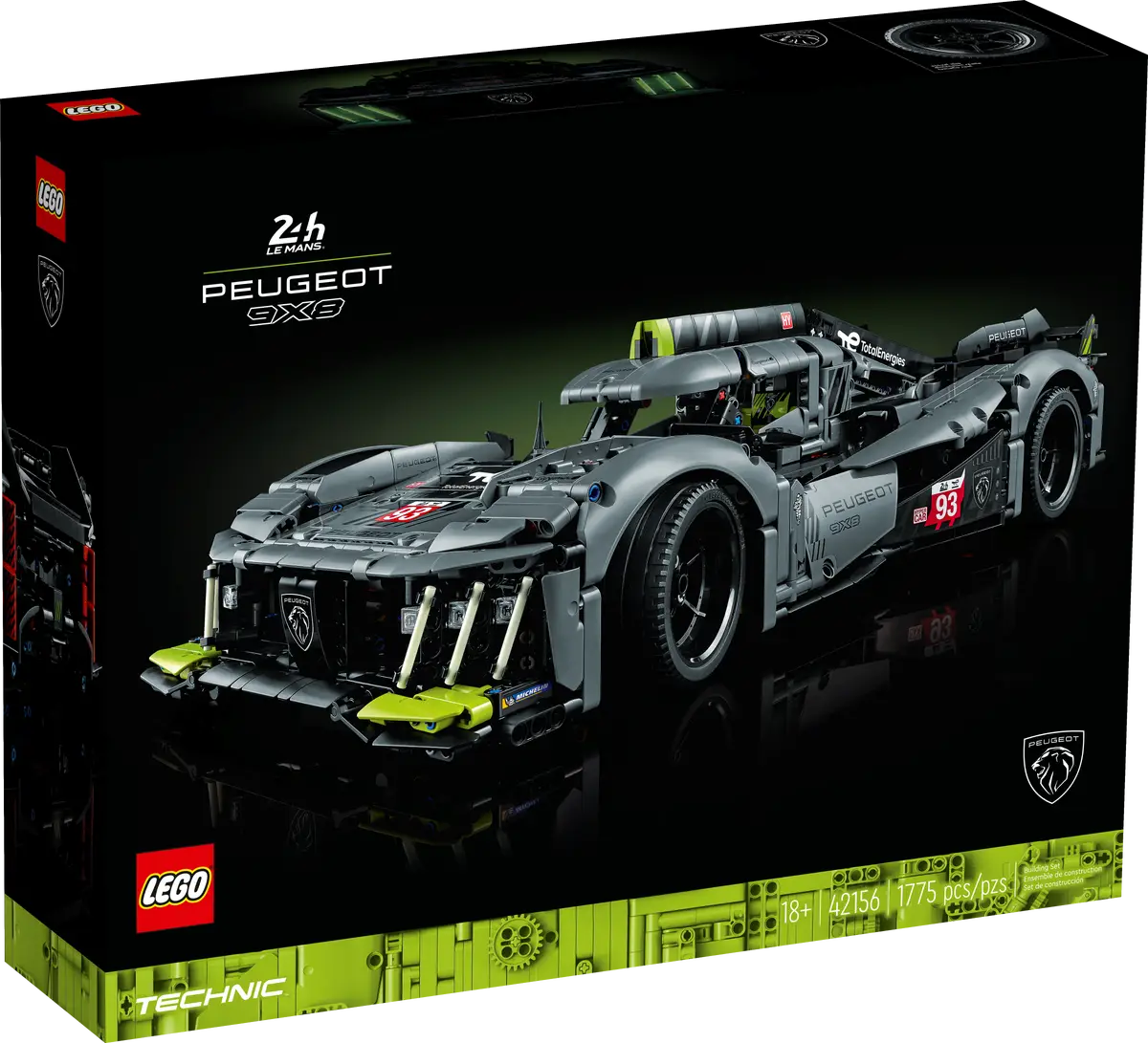 LEGO - TECHNIC - PEUGEOT 9X8 24H Le Mans Hybrid Hypercar - 42156