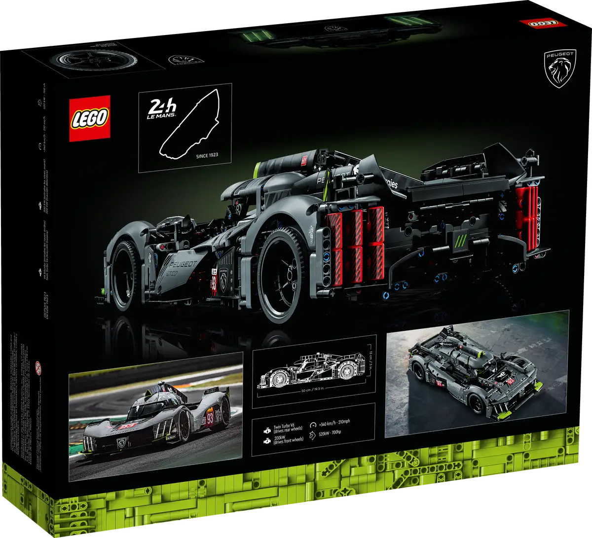 LEGO - TECHNIC - PEUGEOT 9X8 24H Le Mans Hybrid Hypercar - 42156