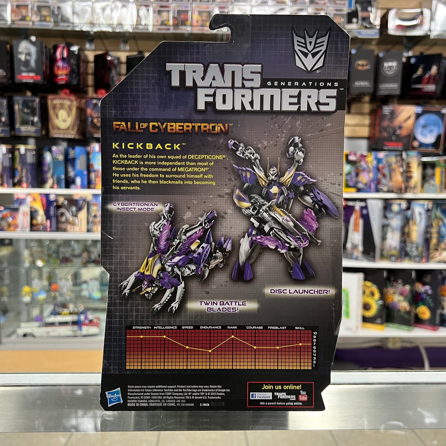 Transfomers Generations - Fall Of Cybertron -  Kickback (Decepticon) *TAPED BOX*