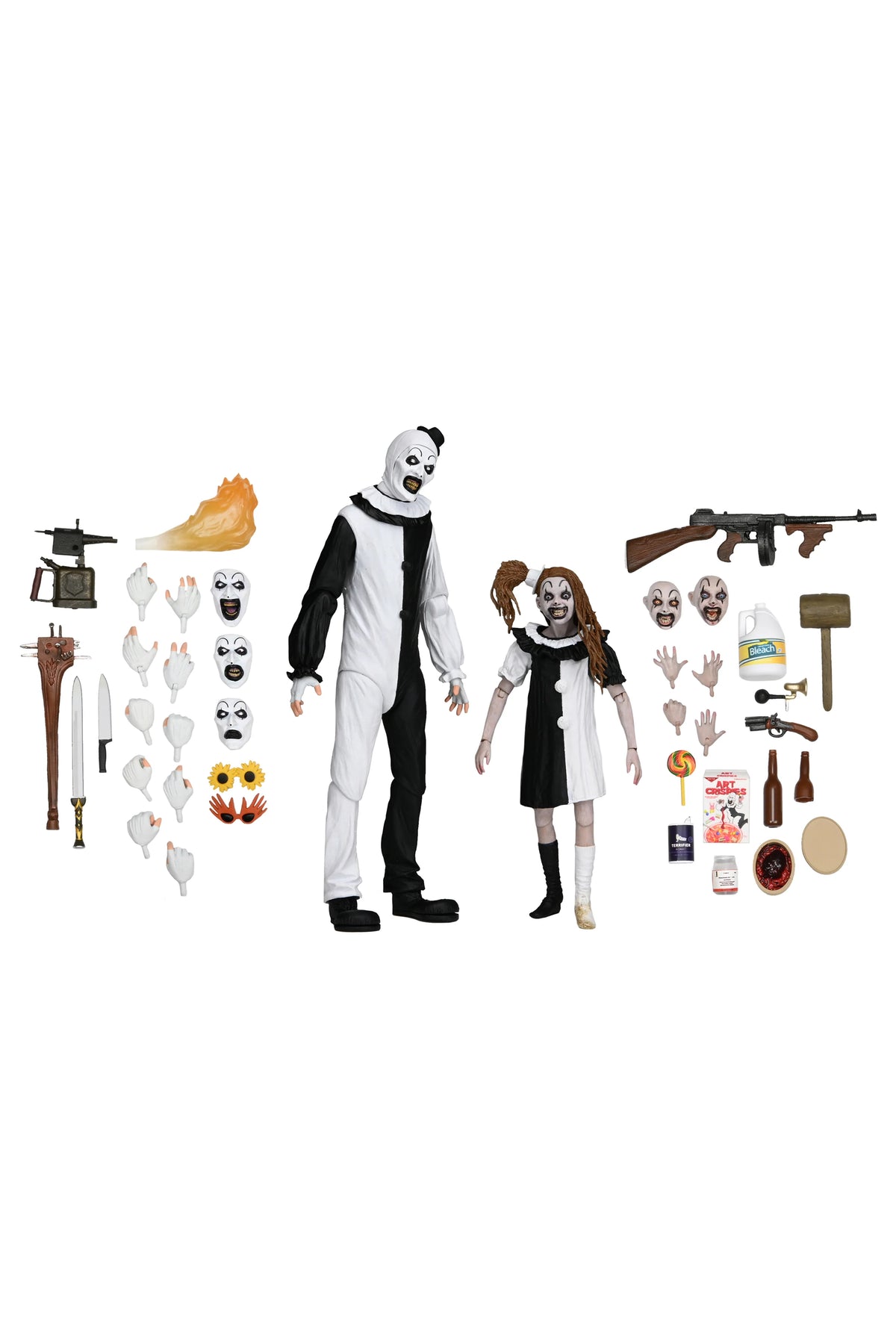 NECA Terrifier 2 - Ultimate Art the Clown and The Little Pale Girl 7" Scale Action Figure 2-Pack