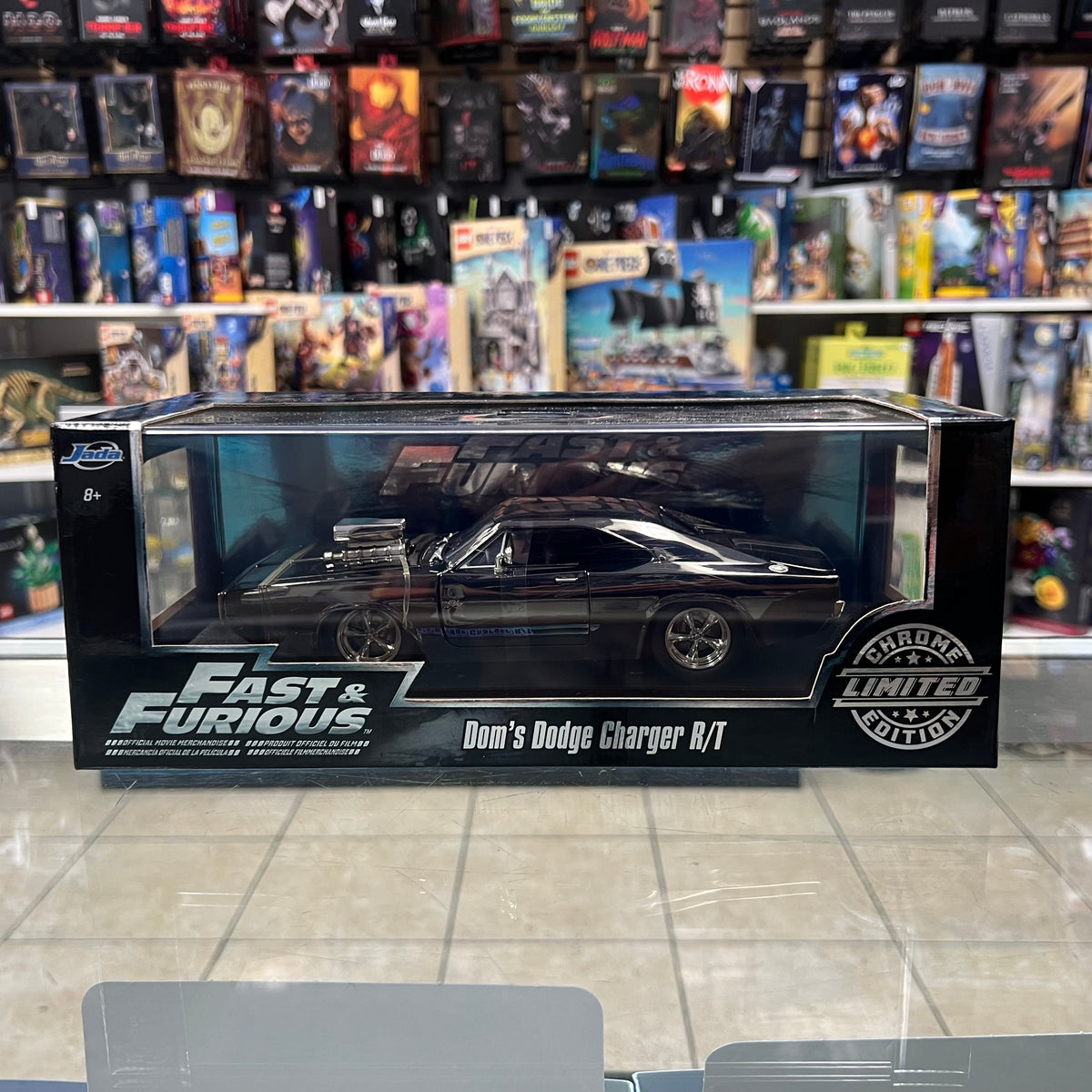 Jada - Fast and Furious - Dom's Dodge Charger R/T (Limited Chrome Edition) - 1:24 Scale Die-Cast Metal Car