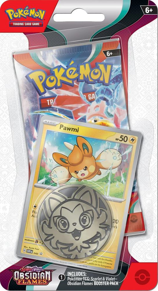 Pokémon TCG: Obsidian Flames Single Pack Blister [Paldean Wooper or Pawmi] - SV03: Obsidian Flames (OBF)