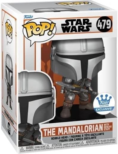 Funko Pop! Star Wars - The Mandalorian with Beskar Staff - Funko Exclusive - 479