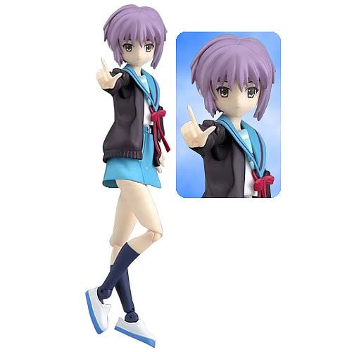 Figma 001 - Yuki Nagato Figma Action Figure Uniform Ver. (Melancholy Haruhi Suzumiya) Max Factory (OPEN BOX)