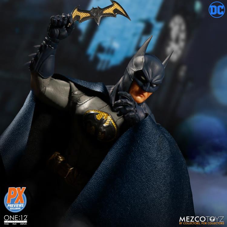 Mezco One:12 Collective - Batman Sovereign Knight (Blue Version) PX Previews Exclusive (OPEN BOX)