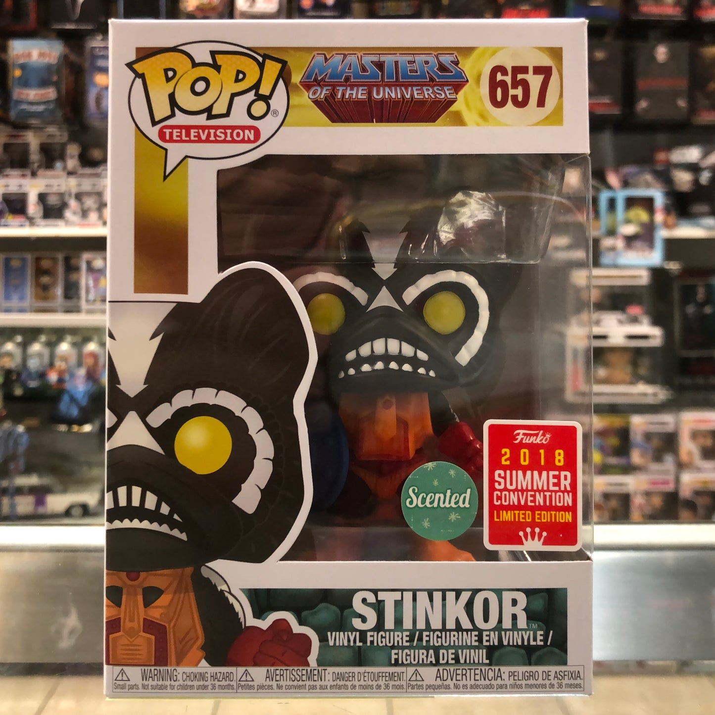 Funko Pop! Television - Masters of the Universe - Stinkor (scented) - 2018 Summer Convention - 657