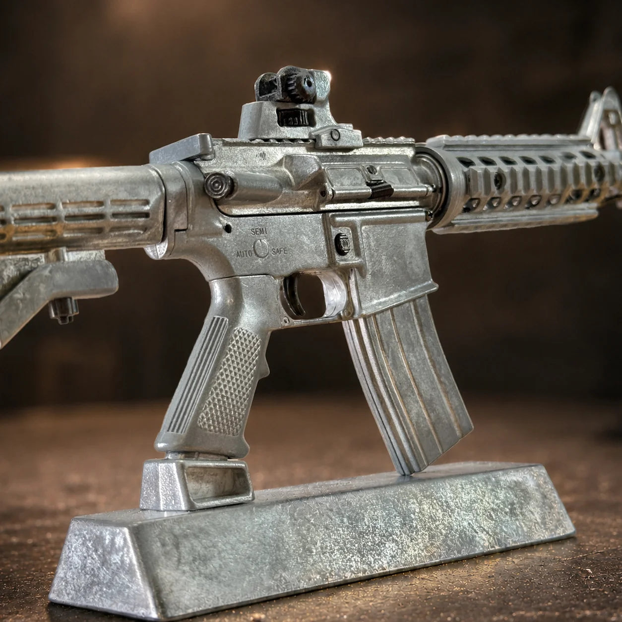 Miniature AR-15 Die Cast Model Kit - (AR15 Model - Raw Diecast)