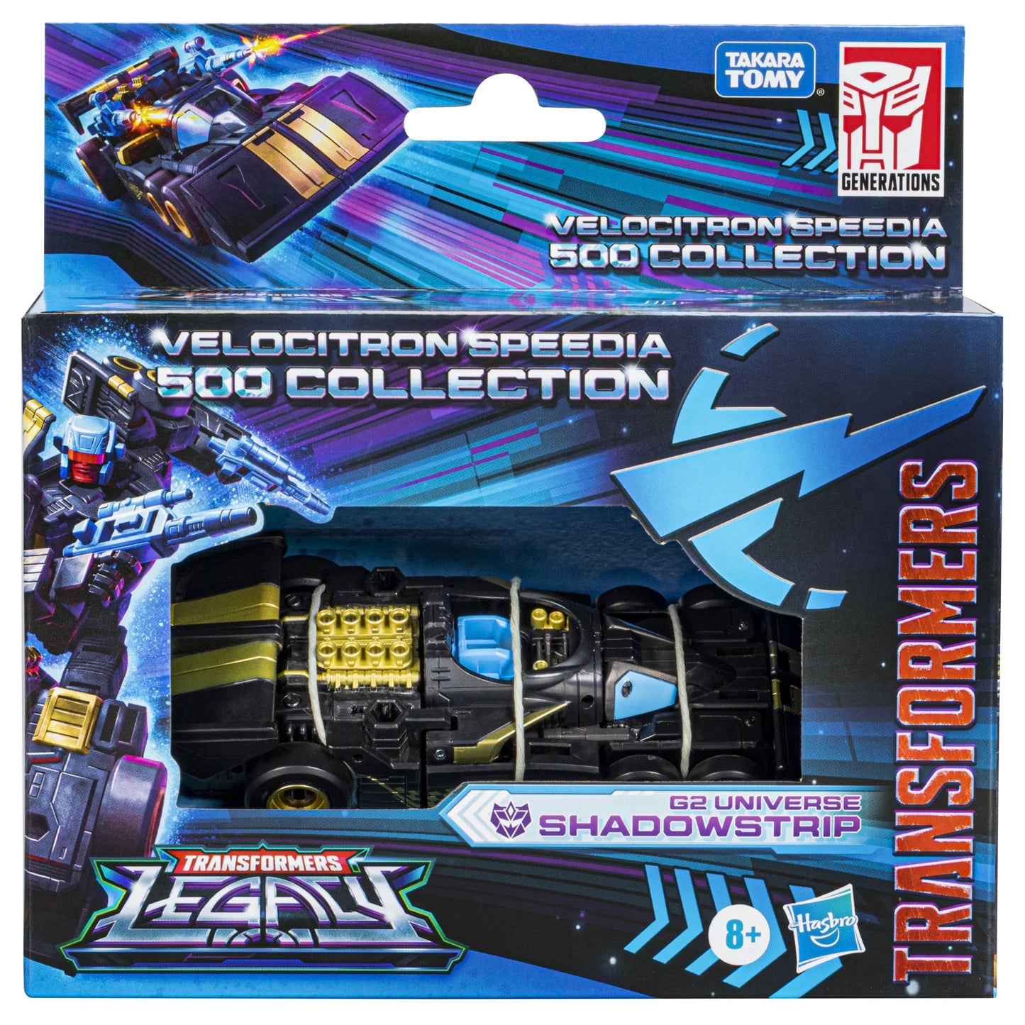 Transformers Legacy Velocitron Speedia 500 Collection - G2 Universe Shadowstrip - Deluxe Class - Action figures