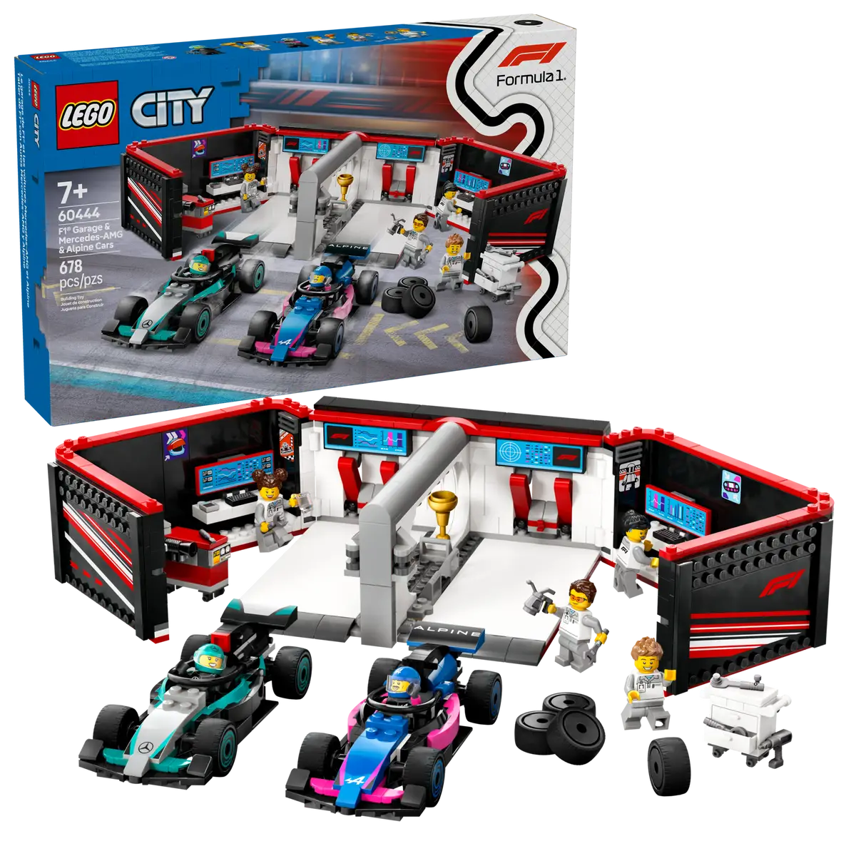 LEGO CITY - F1® Garage & Mercedes-AMG & Alpine Cars - 60444