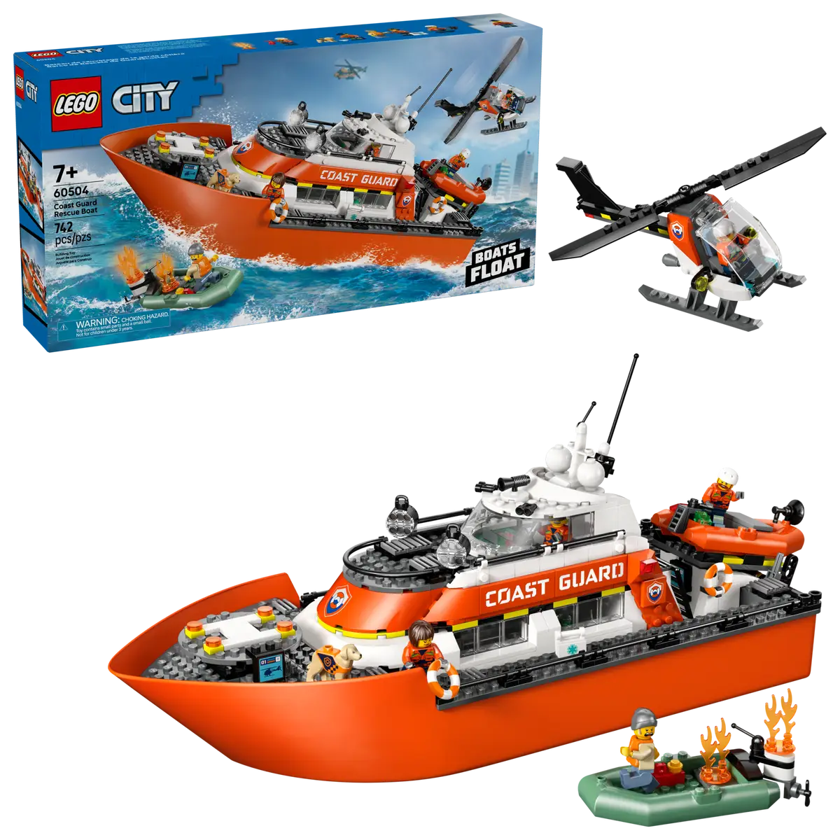 LEGO City - Coast Guard Rescue Boat & Helicopter - 60504