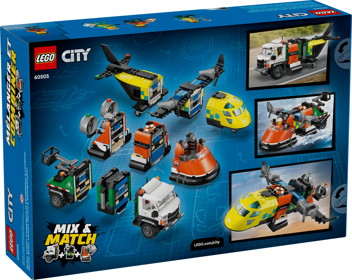 LEGO CITY - Airplane, Service Truck & Hovercraft Remix - 60505
