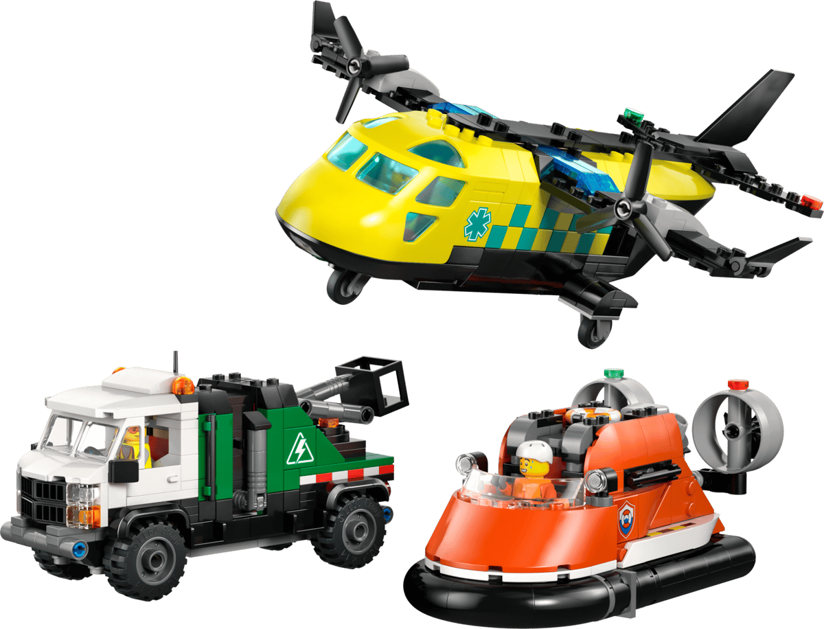 LEGO CITY - Airplane, Service Truck & Hovercraft Remix - 60505