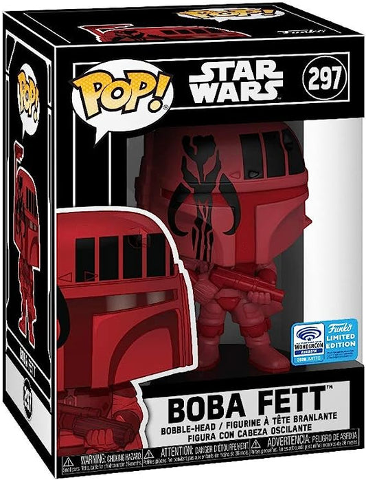 Funko Pop! - Star Wars - Futura Red Boba Fett - WonderCon Sticker - 297