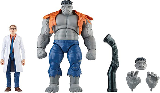 Marvel Legends Series - Gray Hulk and Dr. Bruce Banner, Avengers 60th Anniversary Collectible 6 Inch Action Figures