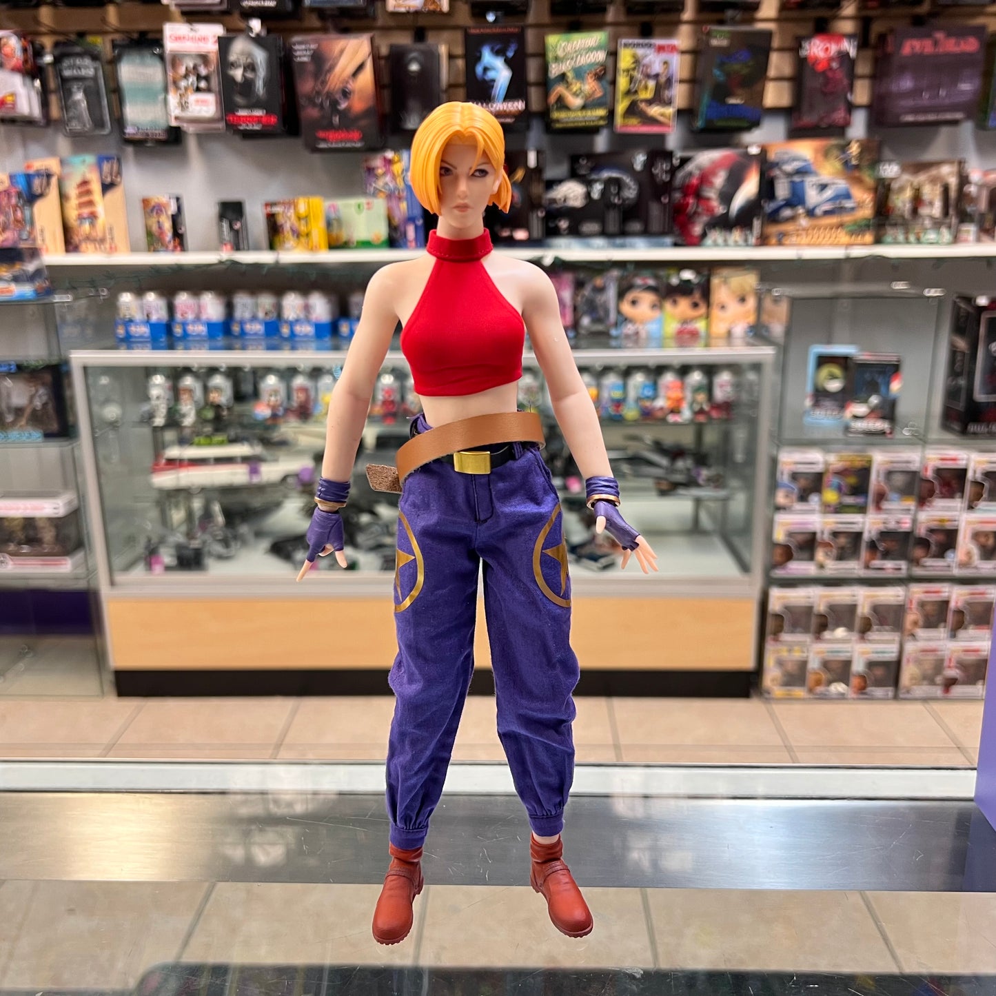 Tunshi Studio - The King Of Fighters'97 - Blue Mary Action Figure 1/6 (OPEN BOX)