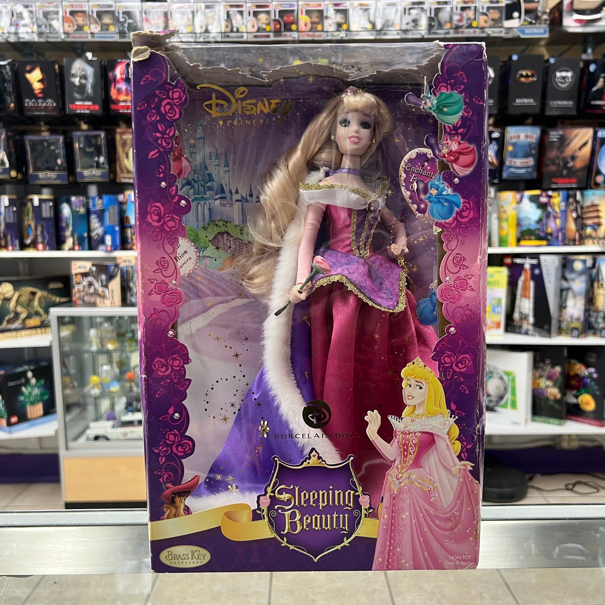 Disney Princess - Sleeping Beauty - Aurora (Special Edition) - Brass Key Keepsakes Porcelain Doll *BAD BOX* *SEE PHOTOS*