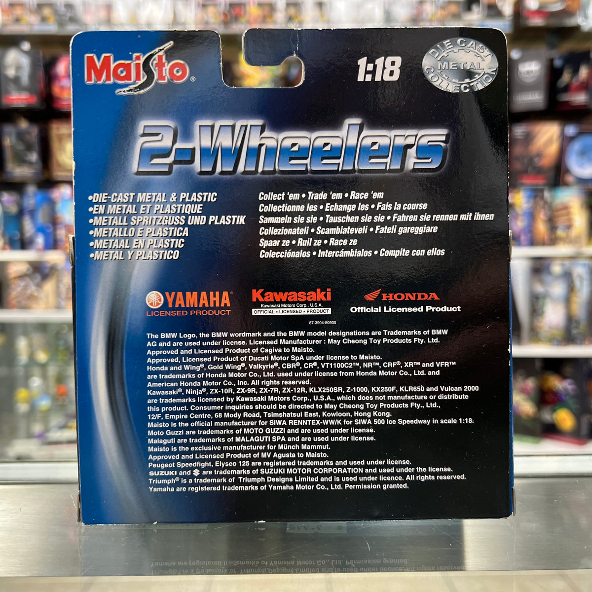 Maisto - 2 Wheelers - Kawasaki NINJA ZX-12R (Blue/Gold) - 1:18 Scale - 2005
