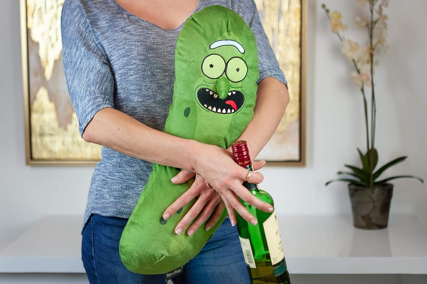 Giant pickle rick pillow best sale