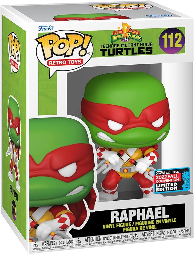 Funko Pop! Retro Toys - Teenage Mutant Ninja Turtles/Mighty Morphin Power Rangers - Raphael - 2022 Fall Exclusive - 112