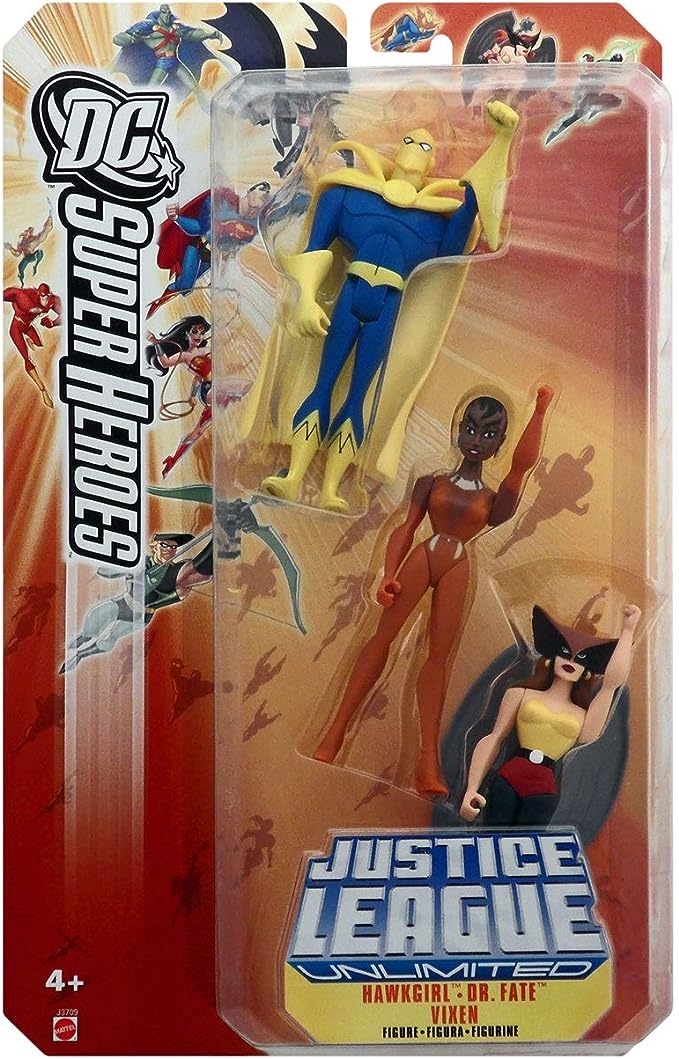 DC Super Heroes Justice League Unlimited - Hawkgirl, Dr. Fate, VIxen (3pk) (J3709)